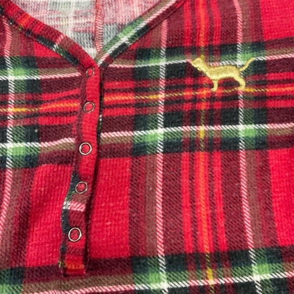 Vintage PINK Victoria's Secret Red Plaid Onesie - Picture 5 of 13